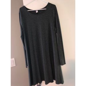 Old Navy Gray Long Sleeve Dress